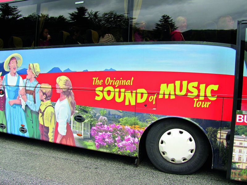 The Sound of Music tour bus in Salzburg.