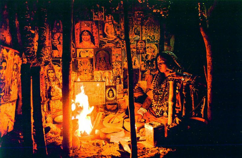  A sadhvi, or holy woman, in Tantric practice
