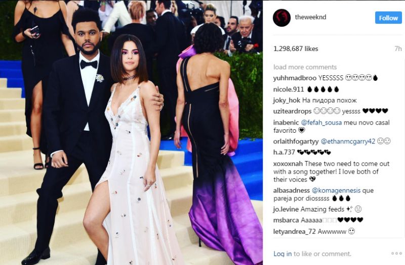 The Weeknd & Selena Gomez Couple Up At The 2017 Met Gala – Laguna