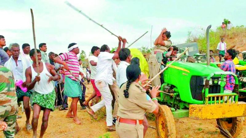 An attack on uniformed personnel of the state is an attack on the state itself. a Lady Forest Range Officer in Kagaznagar Telangana beaten mercilessly for compensatory afforestation in Sarsala village by the brother of the local MLA Koneru Krishna and goons in police presence. 