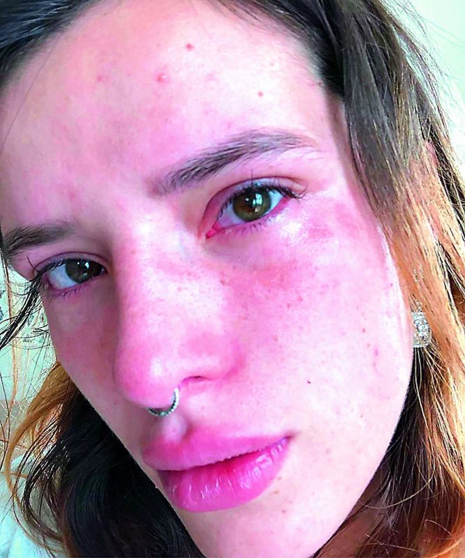 Bella Thorne shared a slideshow of photos which showed her crying on her Insta account.