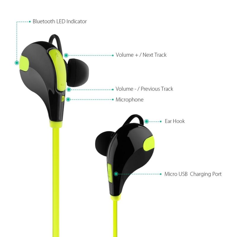 QY7 wireless sport earphone