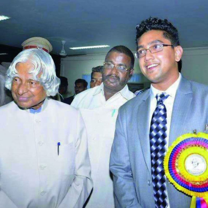 Agnishwar with former President, the late Abdul Kalam