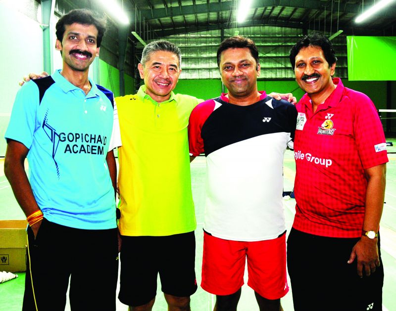 (Left to Right) Coaches Anil Kumar, Muliyando, Amrish and  Rajendra Kumar.