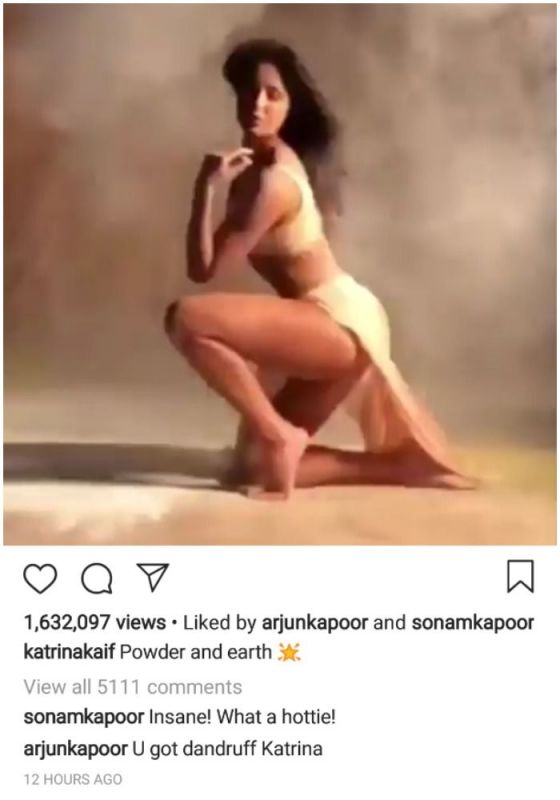 Katrina Kaif Real Sex - Sonam Kapoor finds Katrina Kaif's video insane and hot' but brother Arjun  trolls her
