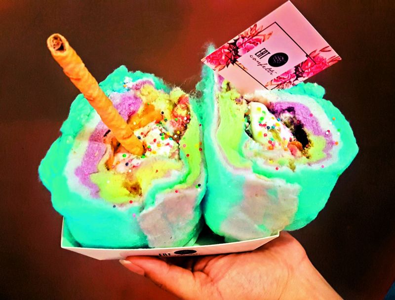 Candy floss burrito at Eat Confetti