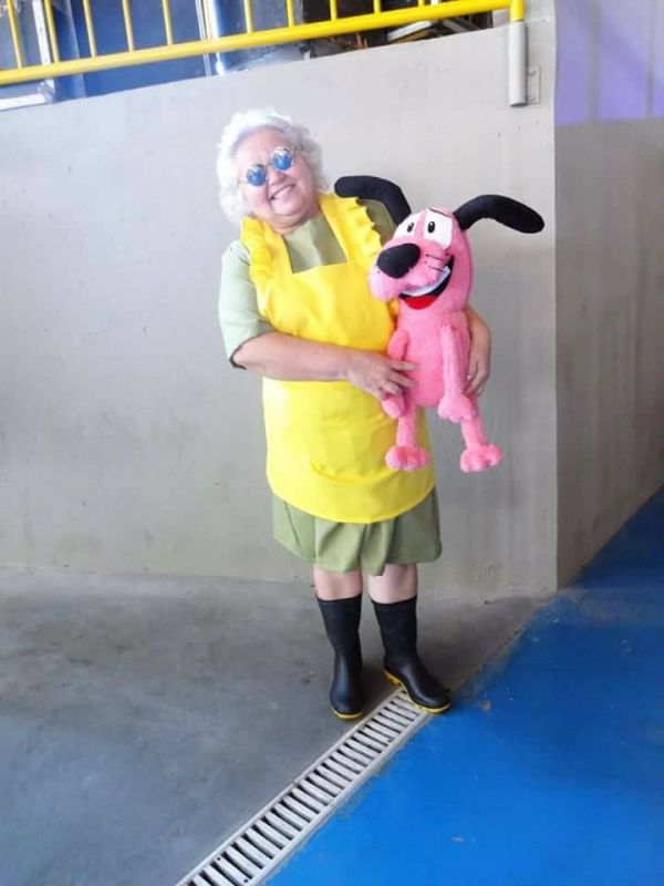 Dressed up as Muriel from Courage the Cowardly Dog (Photo: Facebook)