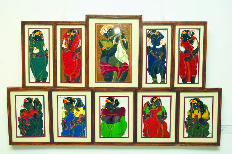 Breathtaking work: One of artist Thota Vaikuntam's art work from the panel series