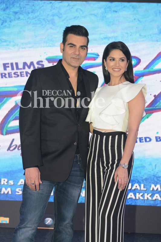 Fresh pairing: Sunny Leone and Arbaaz Khan come together, launch film poster