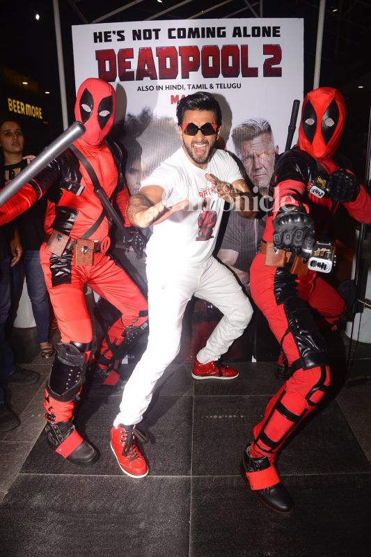 Ranveer at his goofy best with Deadpool, parents, sister enjoy the madness