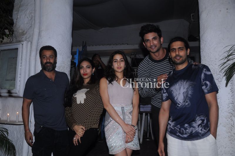 Post script-reading sessions, Sara, Sushant party with Kedarnath team