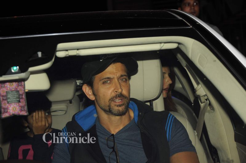 Hrithik Roshan and Sussanne Khan take kids out for movie