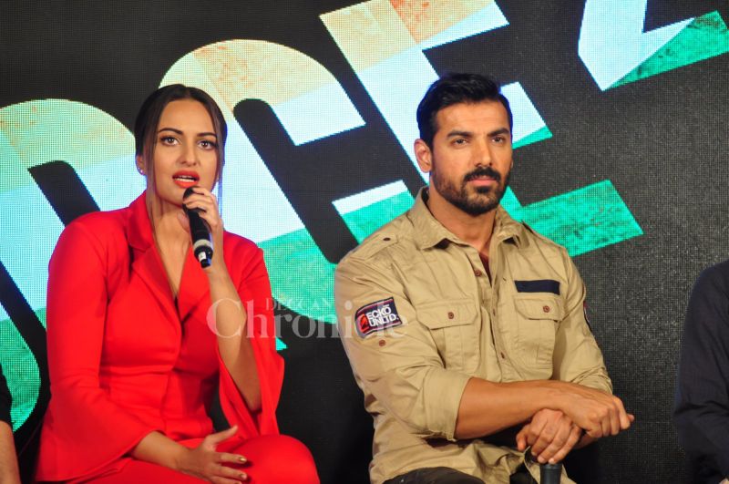 John, Sonakshi and Tahir launch Force 2s song Rang Laal in style!