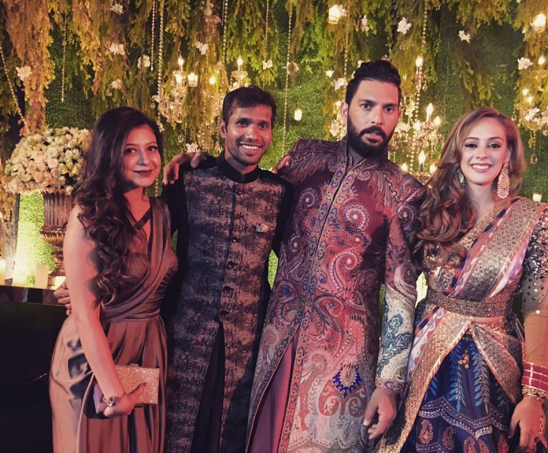 Pics: Celebrities at Yuvraj Singh-Hazel Keechs wedding reception