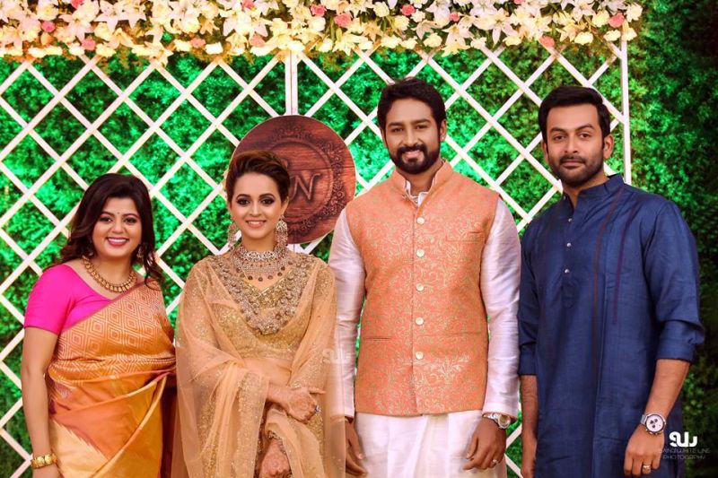 South star Bhavana marries long-time beau; Mammootty, others attend