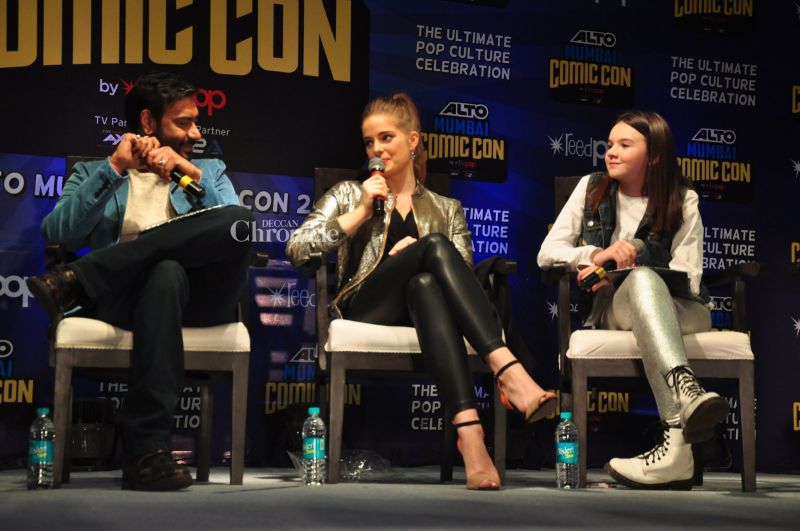 Ajay Devgn launches Shivaay comic with Erika Kaar and Abigail Eames