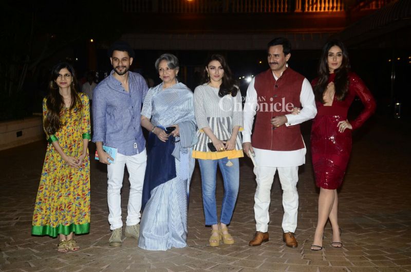 Pataudi family makes rare appearance together at Soha Ali Khans book launch