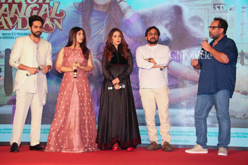 Ayushmann-Bhumi get quirky at Shubh Mangal Saavdhan trailer launch