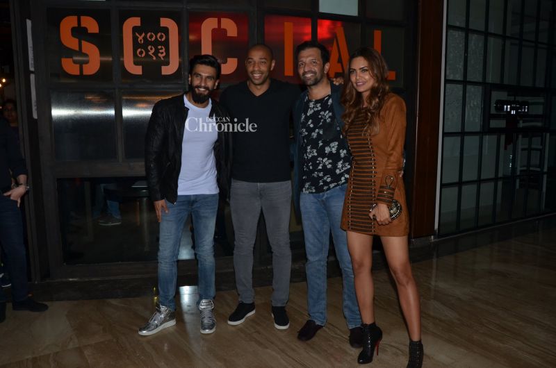 Ranveer, Esha, other B-Town stars bond with Thierry Henry