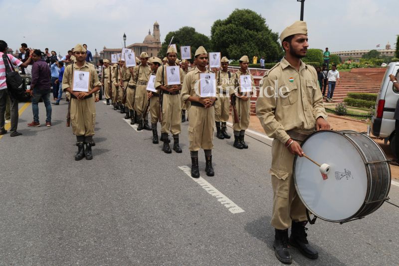 Raag Desh team conducts special march at Vijay Chowk to promote film