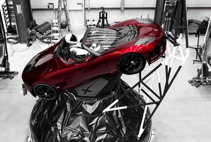 SpaceX blasts off Elon Musks Tesla Roadster into space
