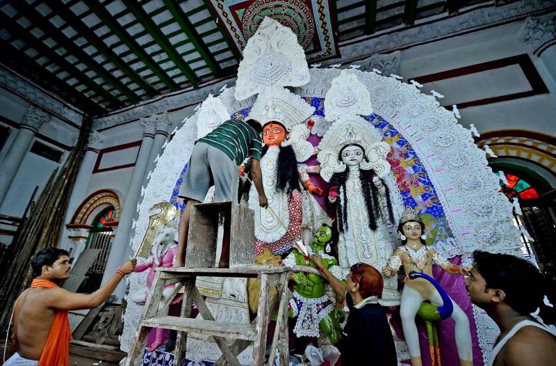 Art is celebrated through Durga Puja installations across nation