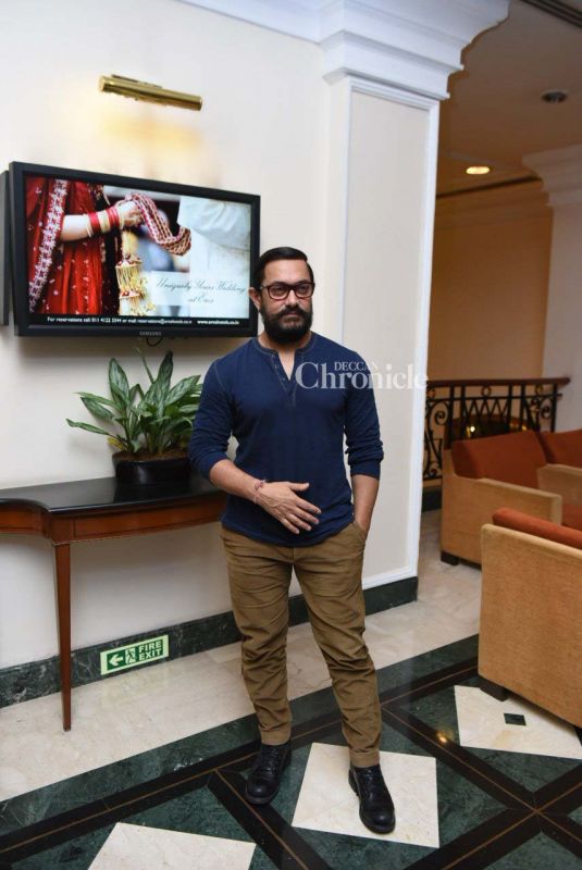 Aamir Khan promotes Dangal in Delhi