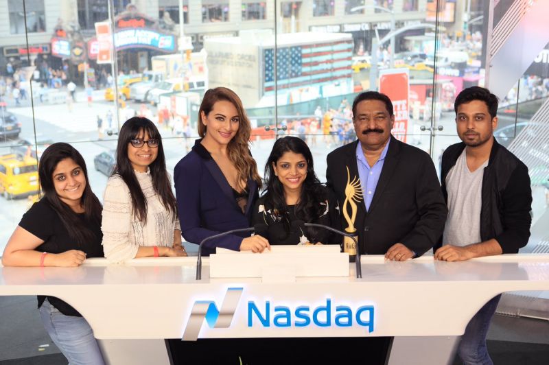 Sonakshi kicks off IIFA 2017 at Nasdaq stock exchange in New York