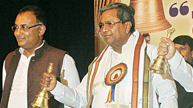 Chief Minister Siddaramaiah inaugurates a convention of archakas (priests) in Bengaluru on Wednesday.