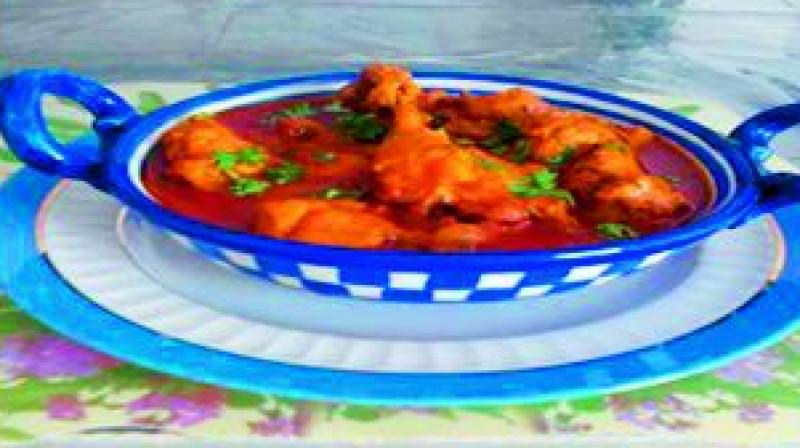Khumb chicken curry