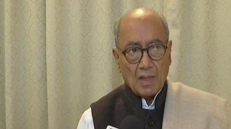 Singh served as the chief minister of Madhya Pradesh for two terms from 1993 to 2003. Rahul Gandhi-led Congress party is hoping to make a comeback after the party lost the polls to the Bharatiya Janata Party (BJP) in the central state. (Photo: ANI)