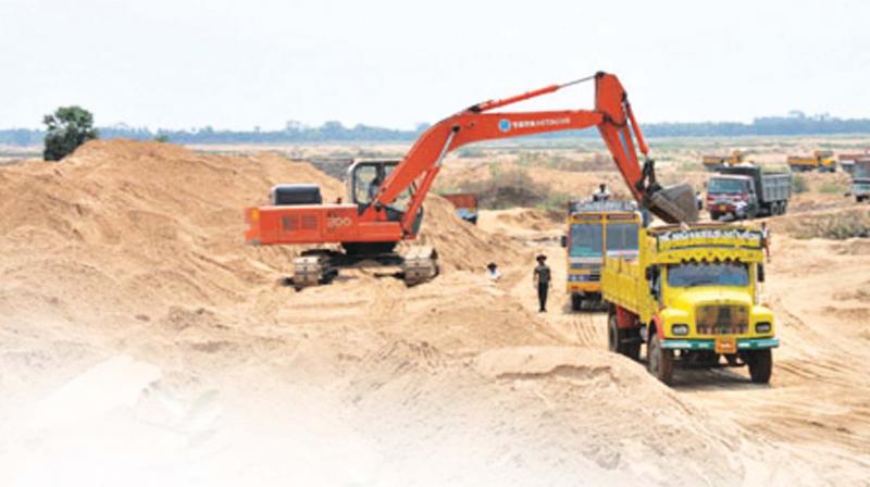 Builders and lorry owners say that the existing sand quarries in the state are not enough and demand the government to open more number of quarries.