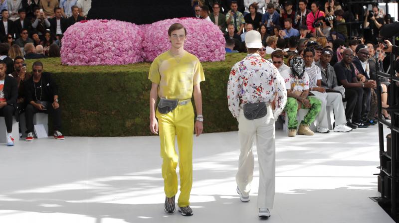 Models wear creations as part of Dior Mens Spring-Summer 2019 fashion collection presented in Paris, Saturday June 23, 2018. (Photo: AP)