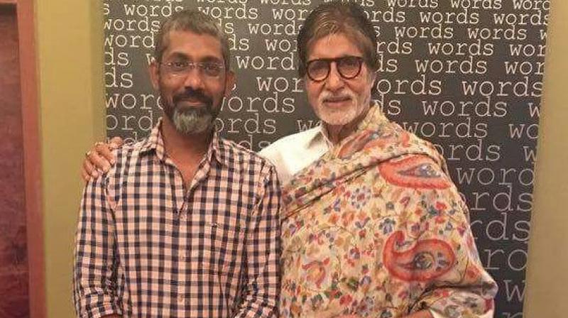 Amitabh Bachchan poses with Nagraj Manjule.