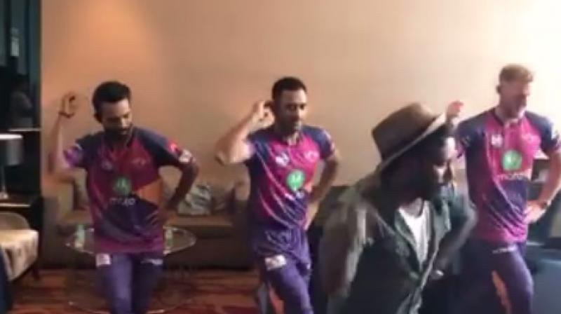 Ajinkya Rahane shared a new clip which shows MS Dhoni having a good time dancing. (Photo: Screengrab)