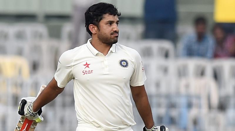 Following his unbeaten 303 in the fifth Test against England, Karun Nair became the second Indian batsman after Virender Sehwag to score a triple hundred in Test cricket. (Photo: PTI)