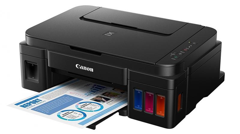 The printer boasts of a really huge ink tank that is very easy to maintain by the user himself. The printer is an all-in-one MFD and hosts four large individual ink tanks for each colour CMYK.
