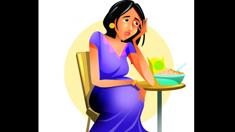 To deal with obesity during pregnancy, a low-carb diet is followed till third or fourth month but after the fifth month, carbohydrate intake is increased.