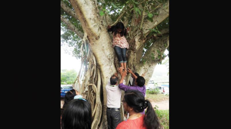 Students during Mazhathulli camp organised by DTPC