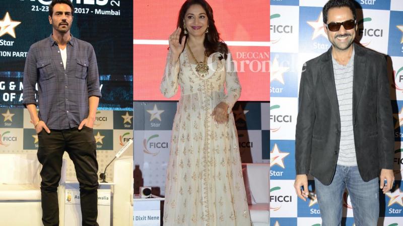 Madhuri, Arjun, Abhay make an appearance at FICCI Frames 2017