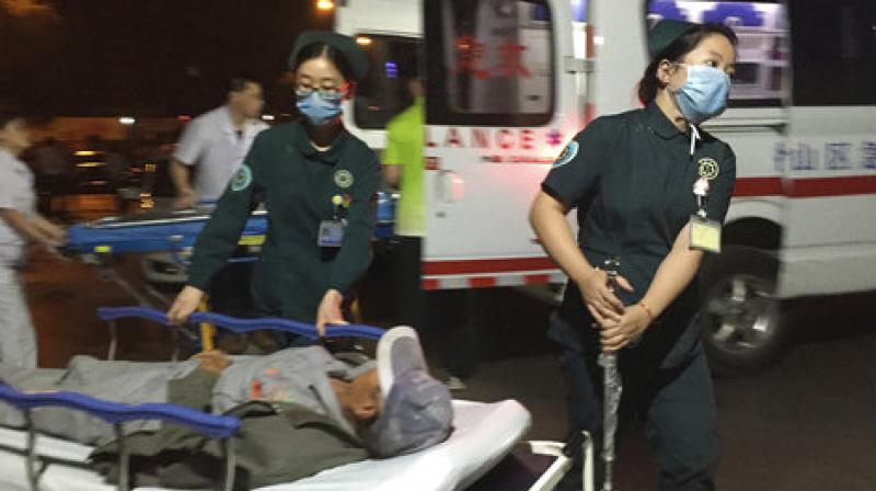 Two people died at the scene and six died after being taken to a hospital following the explosion at 4:50 pm local time on Thursday at the Chuangxin Kindergarten in Fengxian. (Photo: AP)