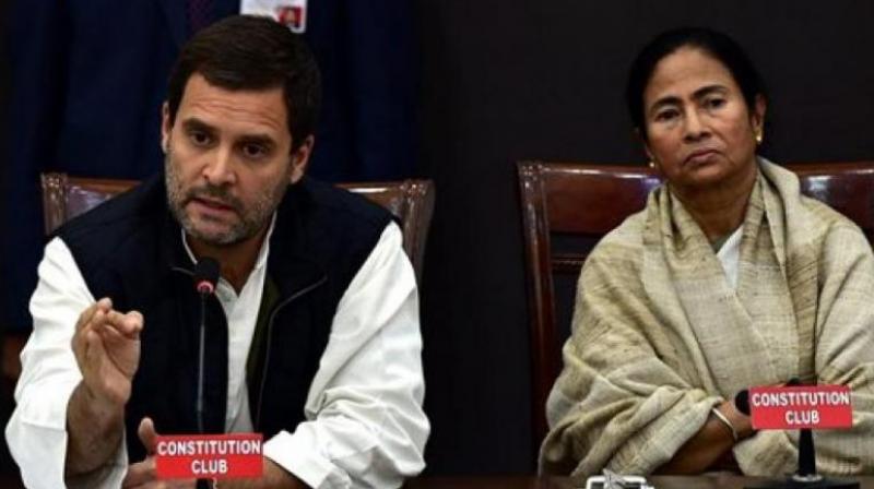 Rahul Gandhi and Mamata Banerjee