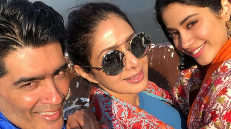 Manish Malhotra, Sridevi and Janhvi Kapoor. (Photo: Instagram)