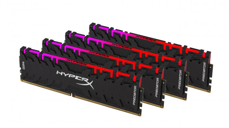 The new HyperX Predator DDR4 RGB comes equipped with a LED light bar with fluid RGB lighting effects.
