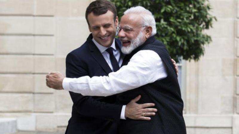 Narendra Modi had given Trudeau a cool reception, but he is expected to be much more welcoming for Macron after a warm meeting between the two in Paris 2017. (Photo: AP)