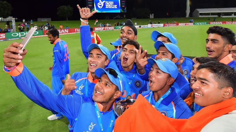 The world team has the top three of the Indian batting line-up  captain Prithvi Shaw (261 runs), player of the final Manjot Kalra (252 runs) and player of the tournament Shubman Gill (372 runs).Left-arm spinner Anukul Roy (14 wickets) and fast bowler Kamlesh Nagarkoti (9 wickets) are the other Indians named in the world team. (Photo: AFP)