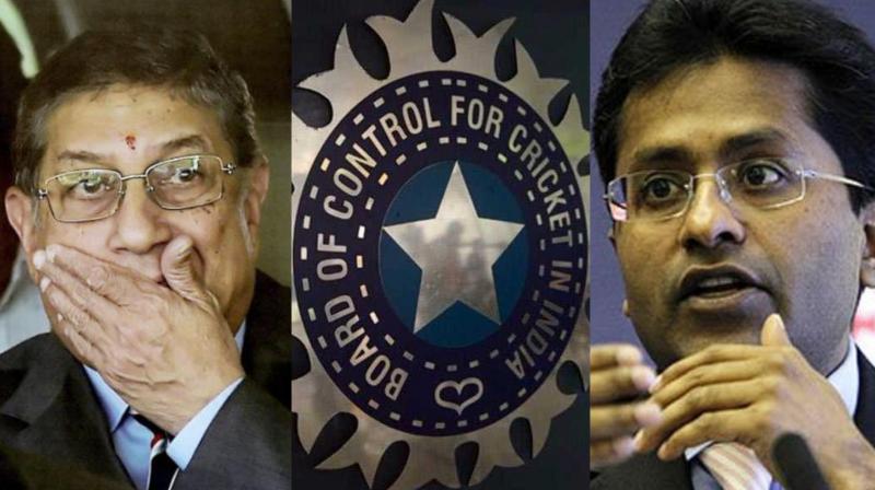 Apart from an 82.66 Cr fine on the BCCI, and an 11.53 Cr fine on N Srinivasan, penalties have also been imposed upon the former chairman of the IPL Lalit Modi (10.65 Cr), former BCCI treasurer MP Pandove (9.72 Cr) and the State Bank of Travancore (7 Cr). The penalties amount to a total of 121.66 Cr. (Photo: PTI / AFP / AP)