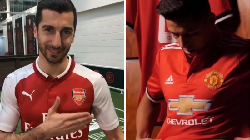 The swap deal sees Mkhitaryan (left) head to the Emirates following a mixed 18 months at Old Trafford, while Alexis Sanchez joins