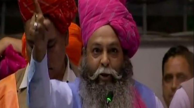 BJP leader Suraj Pal Amu also praised the Meerut youth for announcing Rs 5 crore bounty for beheading Deepika and Bhansali. (Photo: ANI/Twitter)