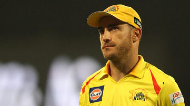 Faf wont play tomorrow. Hes nursing a couple of injuries hes had throughout the summer,\ said Stephen Fleming. (Photo: BCCI)